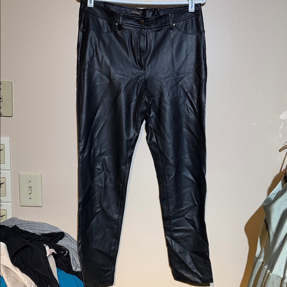 J. McLaughlin Black Faux Leather Pants